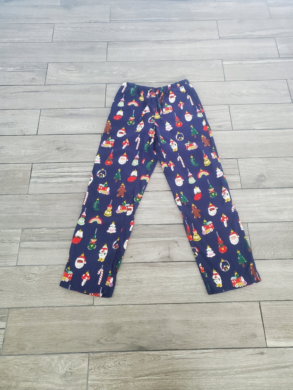 Hanna Andersson men' adult unisex 100% cotton Christmas ornament pajama pants XS